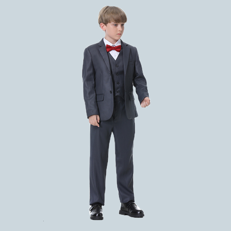 Suits Nimble Spring Autumn Formal Boy Suit for Weddings Children Party Host Costume Wholesale Clothing 3Pcs Set Blazer Vest Pants 230724