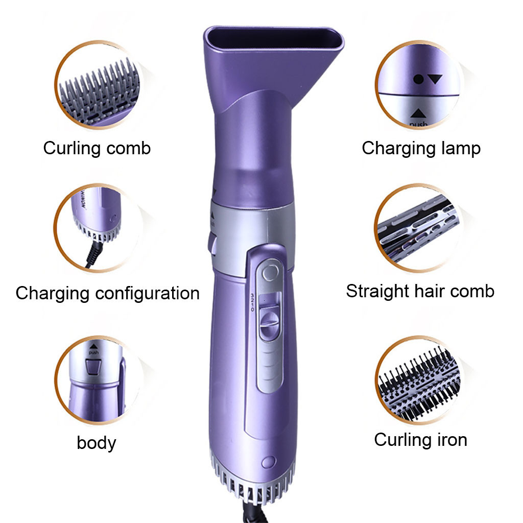 Hair Brushes Professional 4 in 1 Multifunction Hair Dryer Curler Curling Straightener Comb Iron Brush Electric Styling Tools Drop 230724