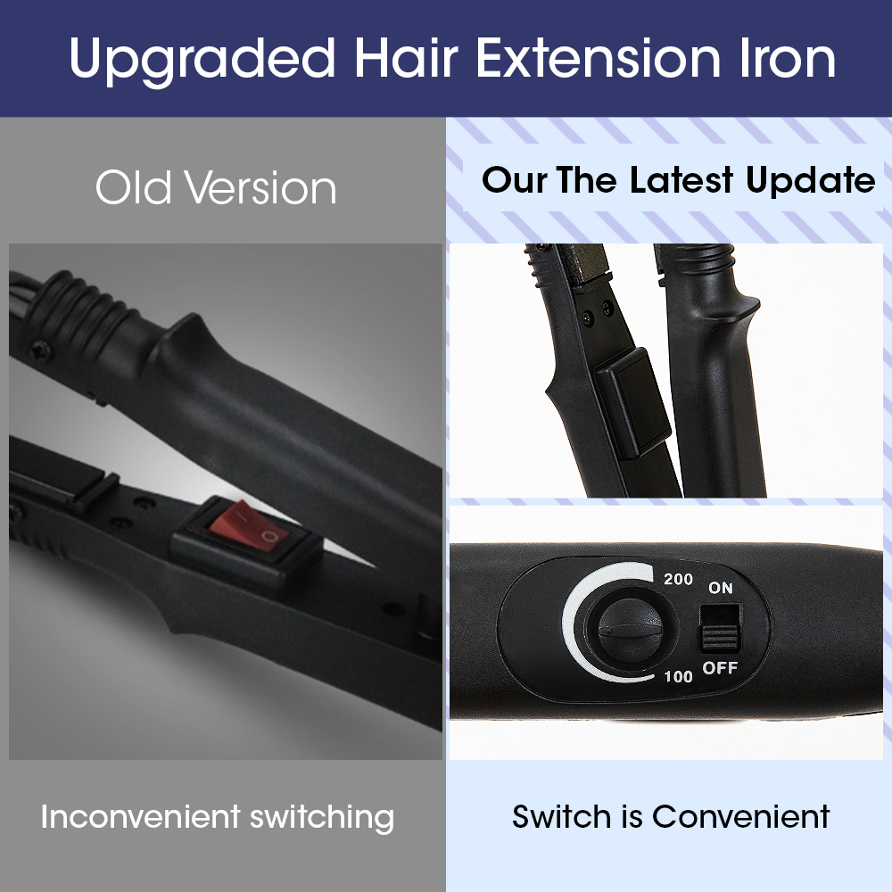 Connectors Variable Constant Heat hair extension iron Keratin Bonding Tools Professional fusion Heat connector machine hair extension kit 230724