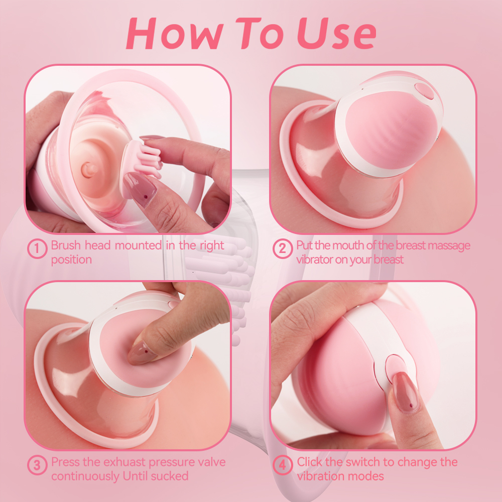 Adult Toys Nipple Toy suction cup powerful manual suction cup stimulation massager with 10 vibration and rotation modes wireless adult sex toy 230725