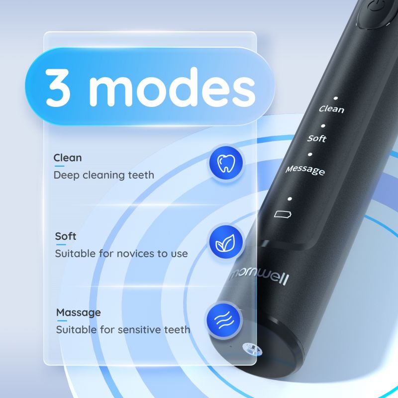 T Toothbrush Rotation Clean Adult Teeth Electric Tooth Brush With Extra Replacement Heads Soft Haired Waterproof Adult Toothbrush
