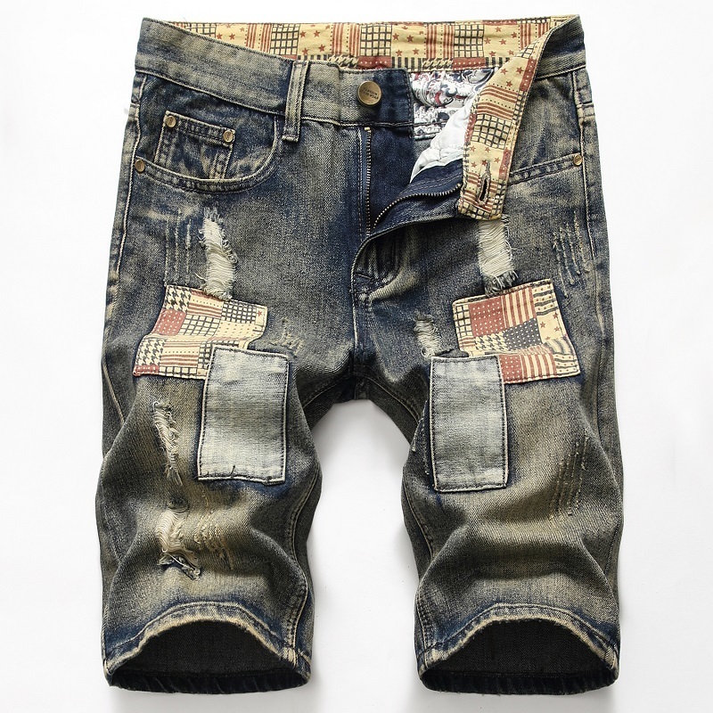 Mens Jeans Ripped Short Clothing Bermuda Cotton Shorts Breathable Denim Male Fashion Size 2840 230725