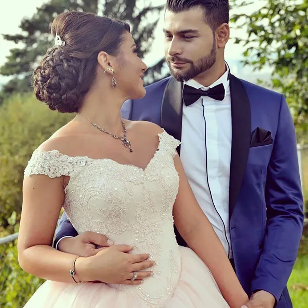 Ball Gown Wedding Dresses Ivory Bridal Gowns White New Plus Size Formal Tulle Applique Custom Zipper A Line Sweetheart Sleeveless Off-Shoulder