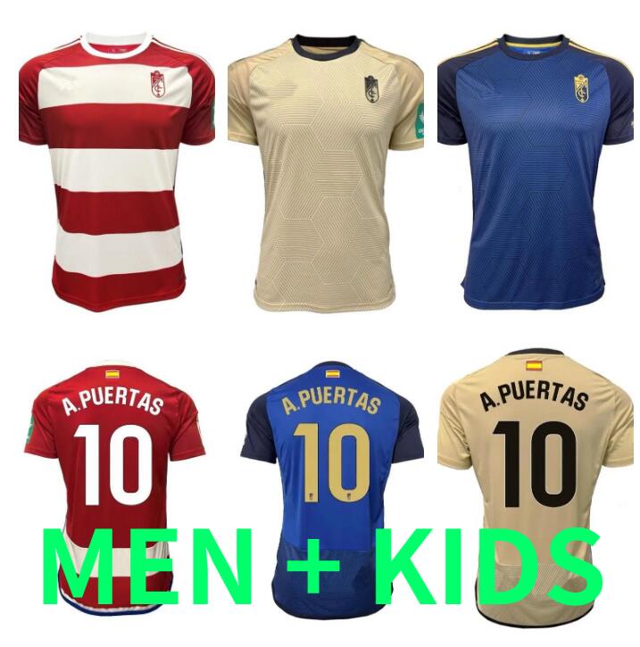 23 24 Granada CF L.SUAREZ soccer jerseys 2023 2024 ABRAM A.PUERTAS D.MACHIS football shirts MONCHU M.MILLA DOMINGOS D. HERRERA C.NEVA BACCA camiseta futbol Men kids kit