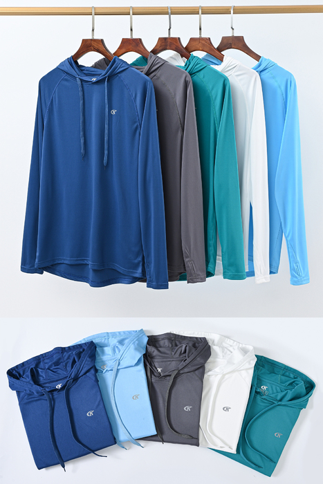 Mens Hoodies Sweatshirts UPF 50 Rash Guard Swim Shirt Athletic Hoodie Long Sleeve Fishing Hiking Workout Shirts Outdoor Beach Summer Cloth 230725
