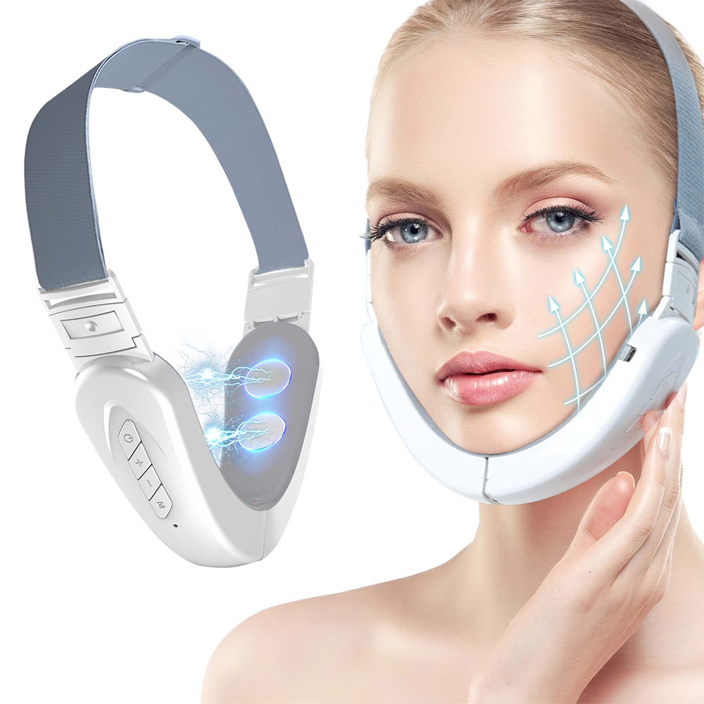 Face Massager EMS lift machine dual chin removal slimming machine V-line lift skin tightening device vibration massager 230724