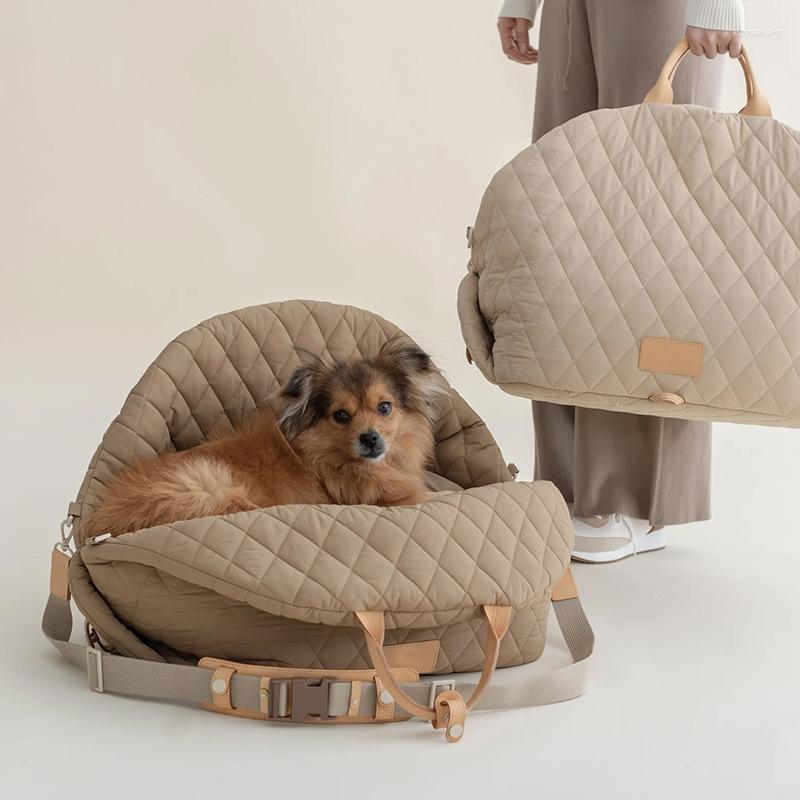 2025--Dog Carrier Pet Bag Kennel Nylon Waterproof Detachable Handbag Car Sofa Travel Cat Nest Puppy Bed Small Accessories