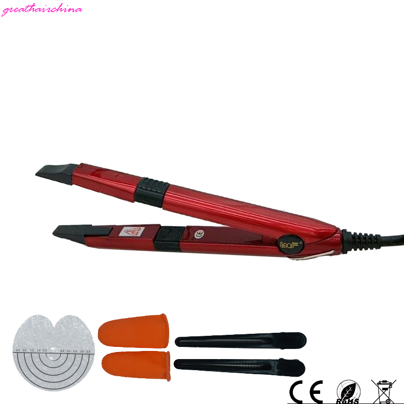 Connectors 1 Pieces est Fashion Professional Mini LED Temp Control Hair Extension Iron Heat Keratin Fusion Connector Tools 230724