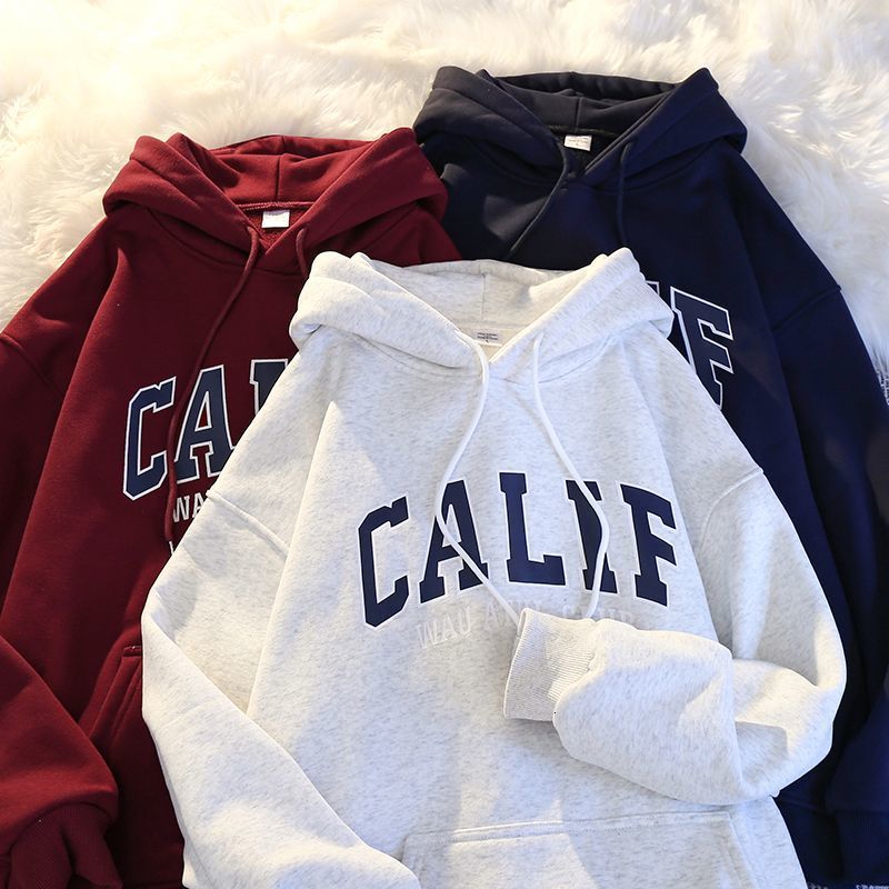 Womens Hoodies Sweatshirts ALANOS Woman Winter Sweatshirt Letter Print Hooded Pullovers Korean Fashion Loose Casual Fleece Pullover Women Clothing 230