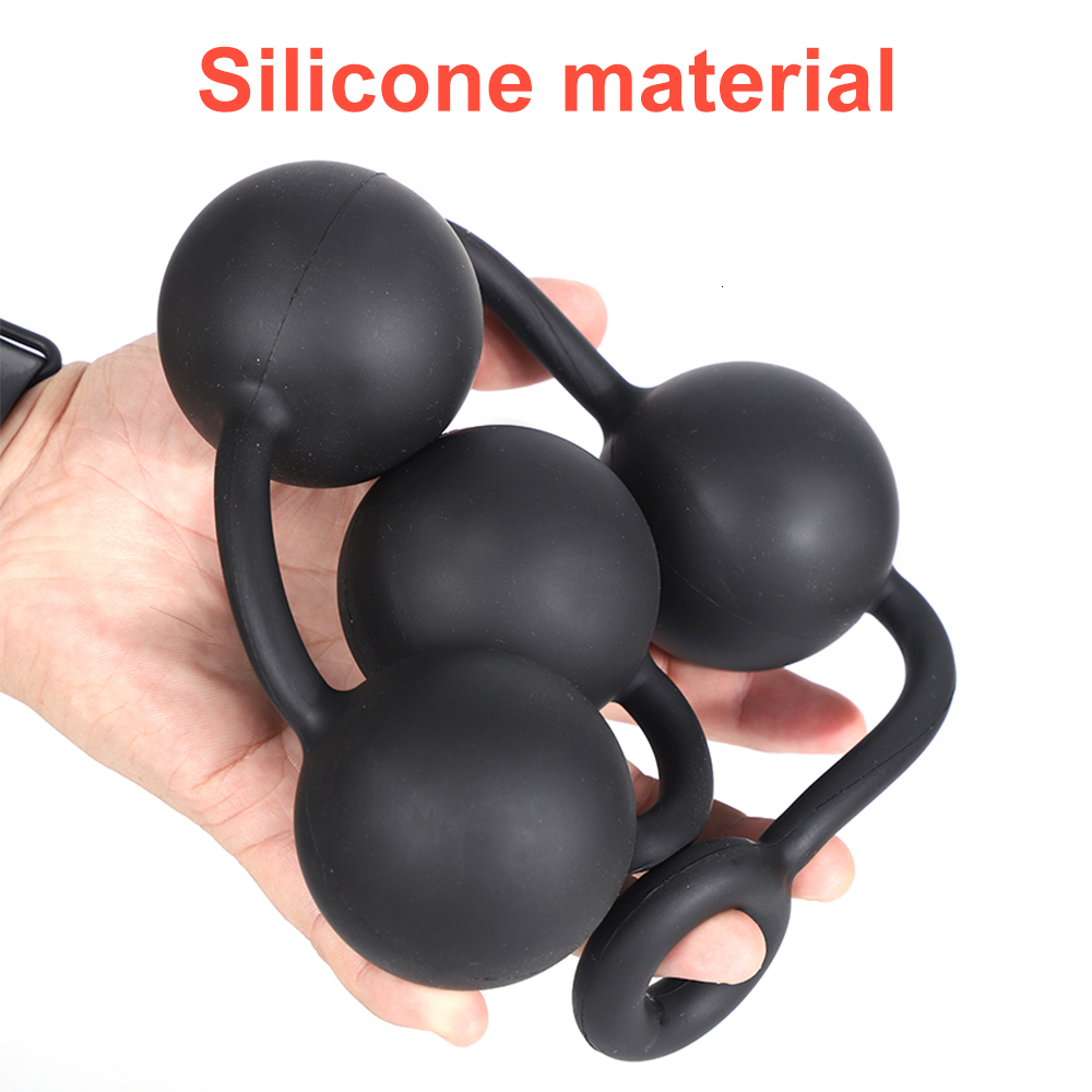 Anal Toys Large silicone bead anal chain plug play pull global 4-size masturbation prostate sex toy 230724