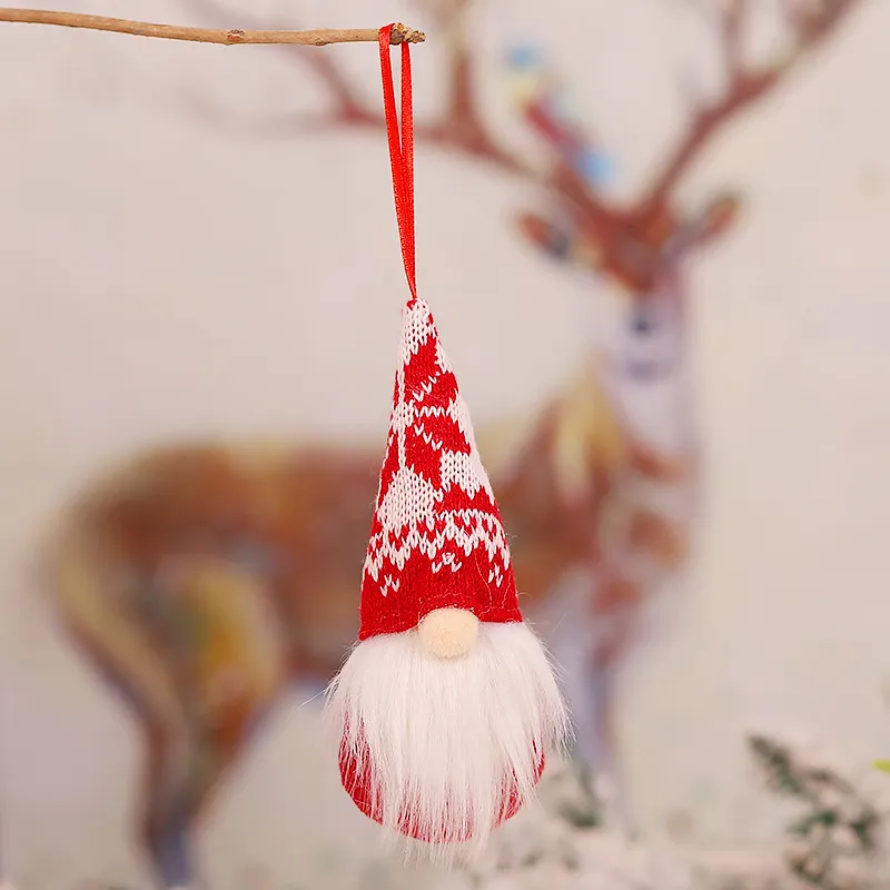 Ornaments Handmade Swedish Tomte Gnomes Plush Scandinavian Santa Christmas Tree Hanging Decoration Home Decor JK XB