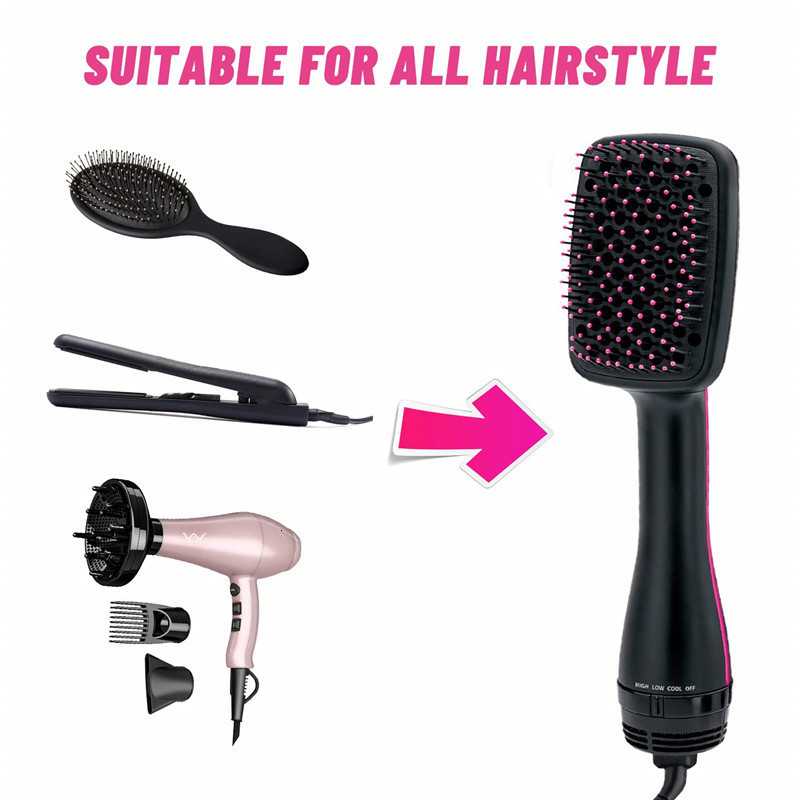 Hair Dryers Air Comb Hair Dryer Brush Blower Electric Blow Hair Straightener Professional Hairdryer Straightening Hairbrush Styling Tool 230724