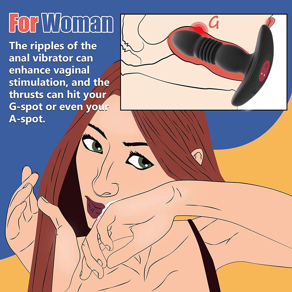 Anal Toys Telescopic Butt Plug Anal application vibrator wireless remote control sex toy female anus Dildo prostate massager adult products 230724