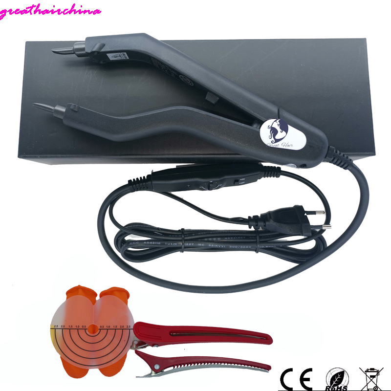 Connectors 1Pcs Temperature220 Hair Connectors Fusion Keratin Bonding Heat Iron Hair Mini Heating Tip Adjustable Tools 230724