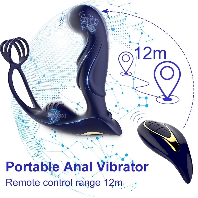 Anal Toys Male prostate massager penis vibrator anal buttock plug test stimulator delay ejaculation ring Sex toy 230724