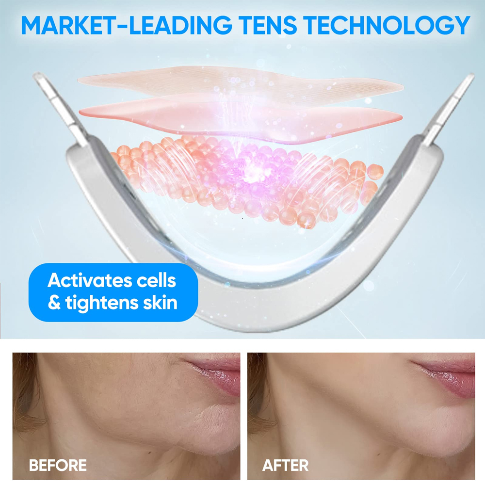 Face Massager EMS lift machine dual chin removal slimming machine V-line lift skin tightening device vibration massager 230724