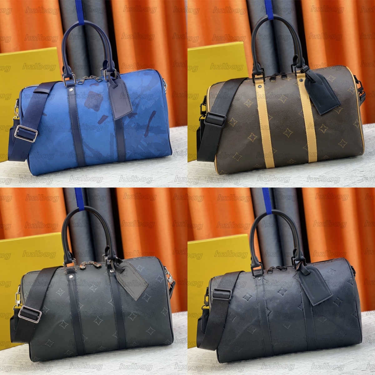 Keepall 35 Travel Bags Designers Luxurys Leather Handbag Shoulder Bags Monograms Shadow Leather Embossing Crossbody Shoulder Bags M22765 M46655