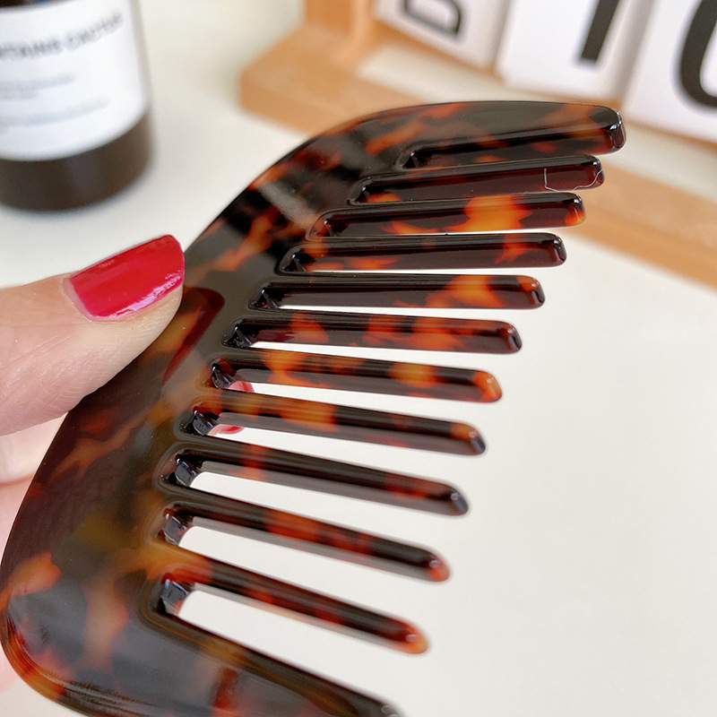 Fashion Marbling Pattern Hair Brushes Wholesale Detangle Hair Brush Comb U Shape Mini Portable Pocket Hair Comb
