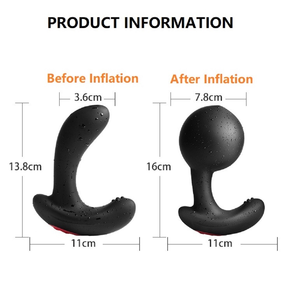 Anal Toys Remote Control Inflatable Vibrating Anal Dildo Hip Plug Prostate Massager Vaginal Anus Diffuser for Unisex Sex Games 230724