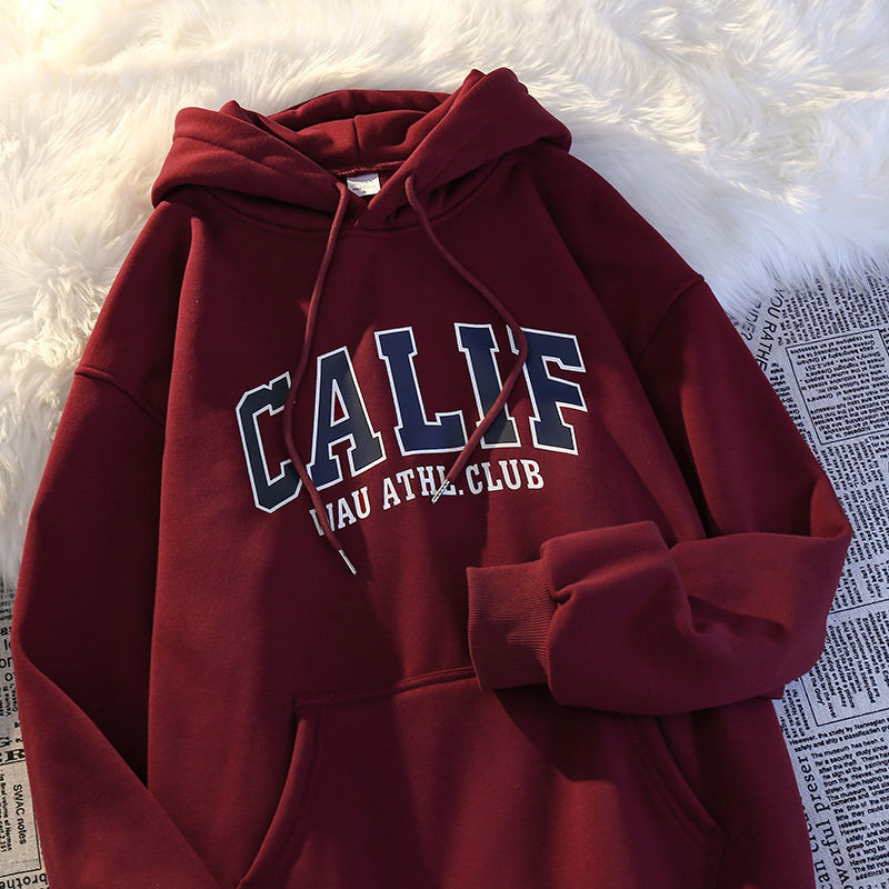 Womens Hoodies Sweatshirts ALANOS Woman Winter Sweatshirt Letter Print Hooded Pullovers Korean Fashion Loose Casual Fleece Pullover Women Clothing 230