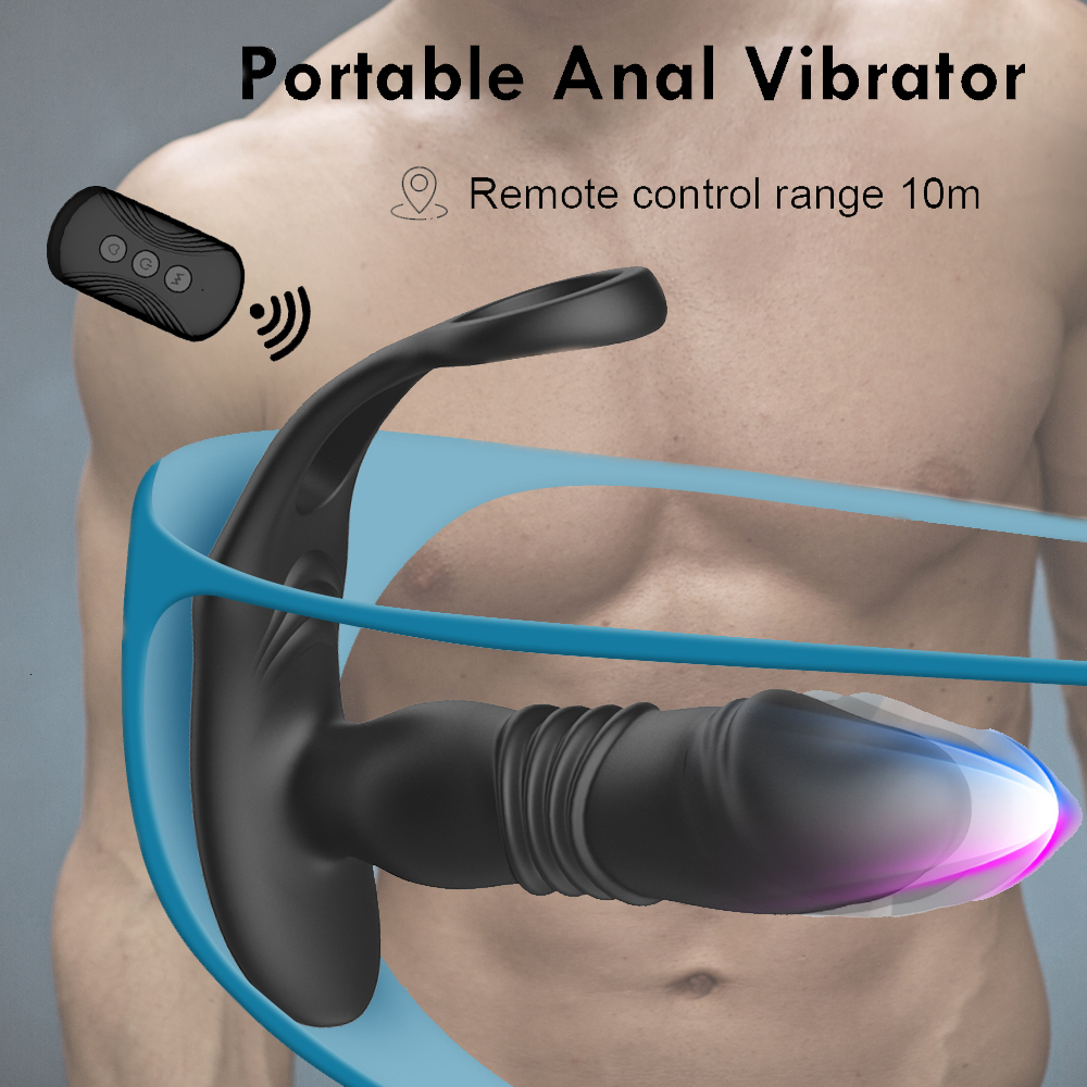 Anal Toys Silicone anal vibrator stimulates prostate massager delays gum locking ring anal buttock plug sex toy Dildo 230724
