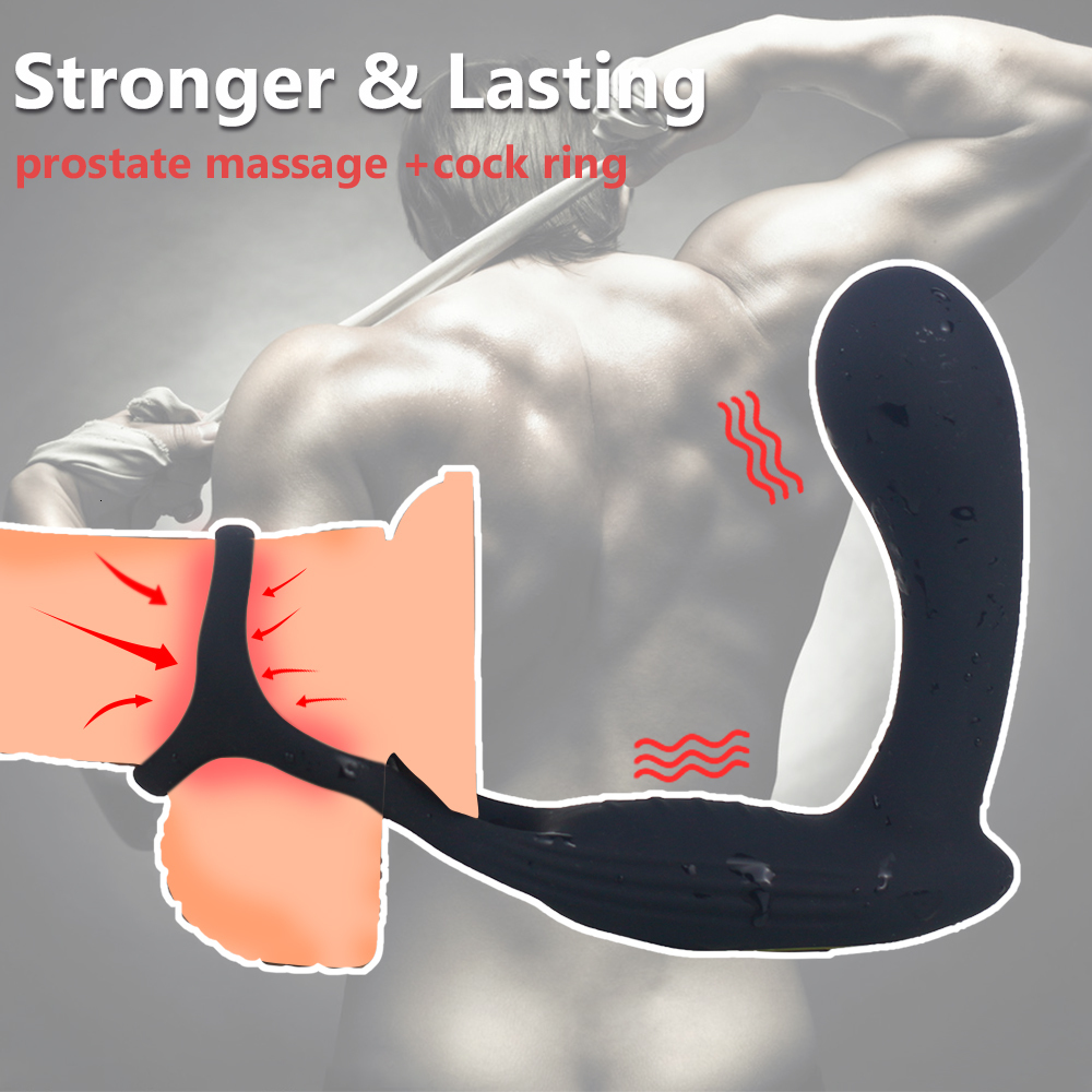 Anal Toys 10 vibration modes wireless vibrator anal plug Prostate massage Cock ring delayed Sex toy men's Buttplug silicone charging 230724