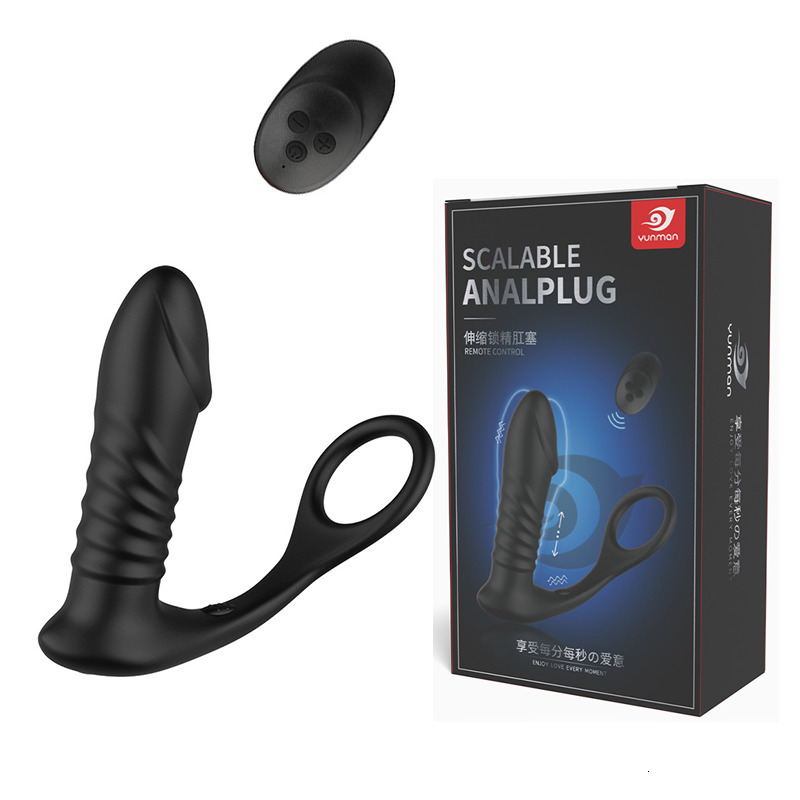 Anal Toys Silicone anal vibrator stimulates prostate delays gum locking ring anal buttock plug sex toy Dildo 230724