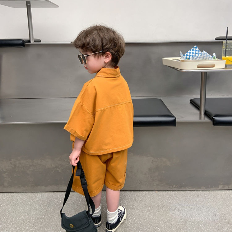 Clothing Sets Summer Children s Baby Boy Clothes Kids Outfits Set Fashion Shirt Shorts 2 Piece Birthday 2 9 Years Wear 230724