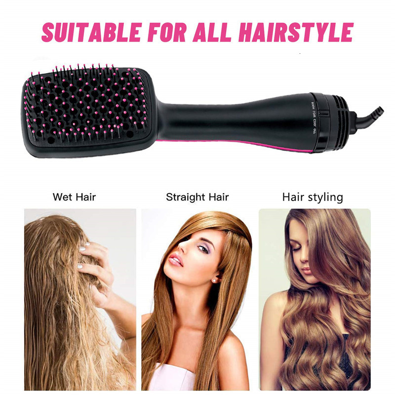 Hair Dryers Air Comb Hair Dryer Brush Blower Electric Blow Hair Straightener Professional Hairdryer Straightening Hairbrush Styling Tool 230724