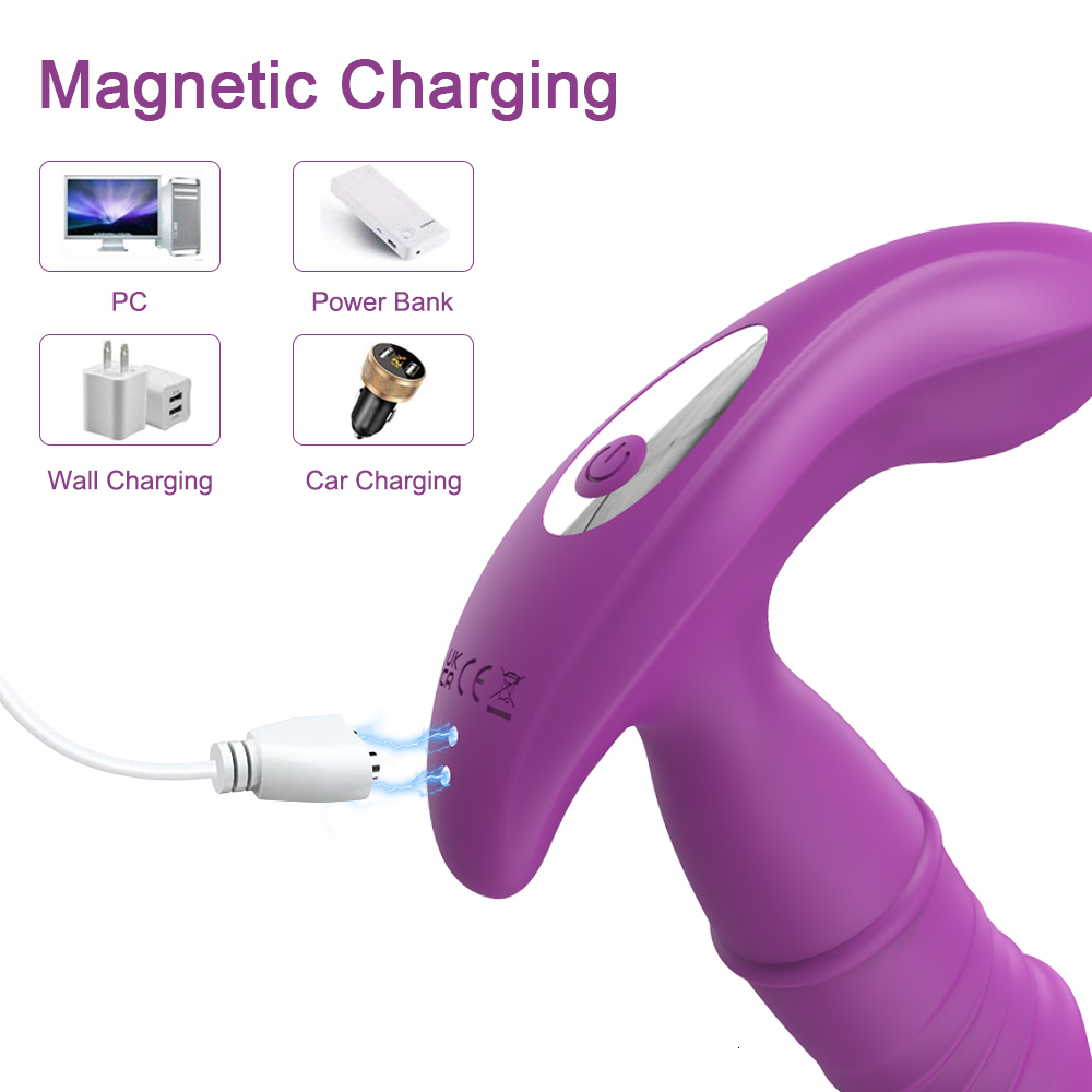 Vibrators Telescopic Thrusting Vibrator for Women APP Wireless Remote G Spot Dildo Clitoris Simulator Anal Plug Sex Toys for Adult Couple 230725