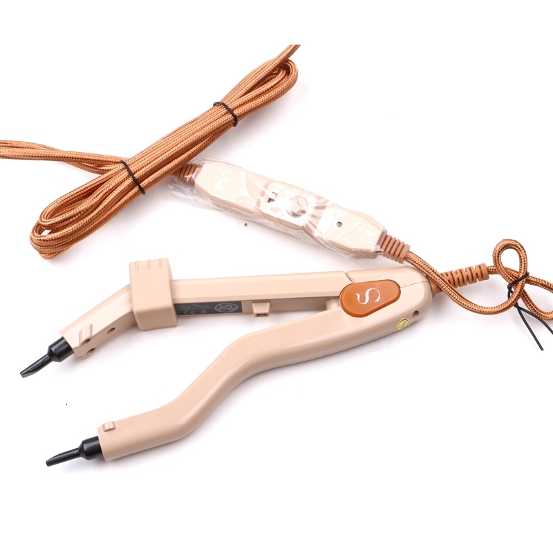 Connectors 1Pcs Adjustable Temperature 220 Professional Hair Fusion Iron Heat Hair Connectors Keratin Melting Tool 230724