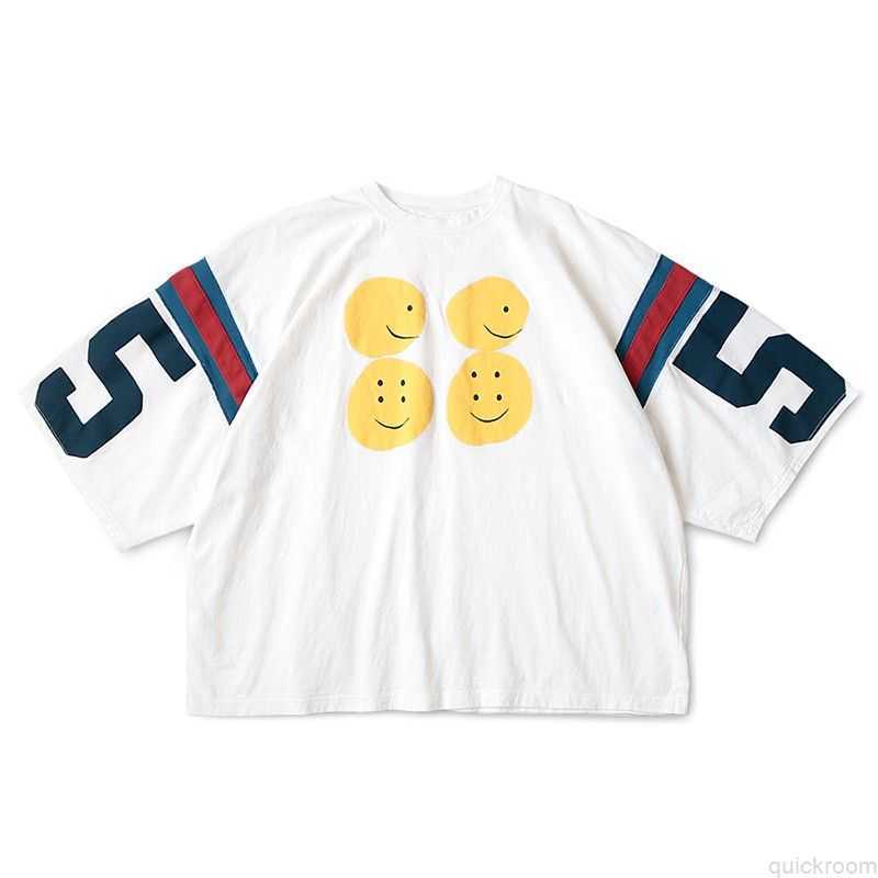 Designer Fashion Clothing Hip hop Tees TShirts Kapital Kountry Oversized Printed Cotton Smiling Face Short Sleeve T-shirt Loose Fit, White
Designer Fashion Clothing Hip hop Tees TShirts Kapital Kountry Oversized Printed Cotton Smiling Face Short Sleeve T-shirt Loose Fit, White