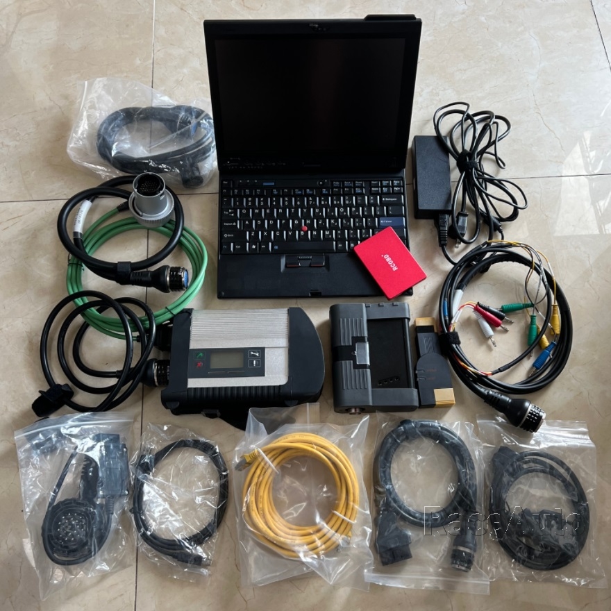 2in1 Mb Star C4 SD Connect Multiplexer With icom next pre-installed both SW laptop x220t i5 Diagnostic Tool Plug and Play