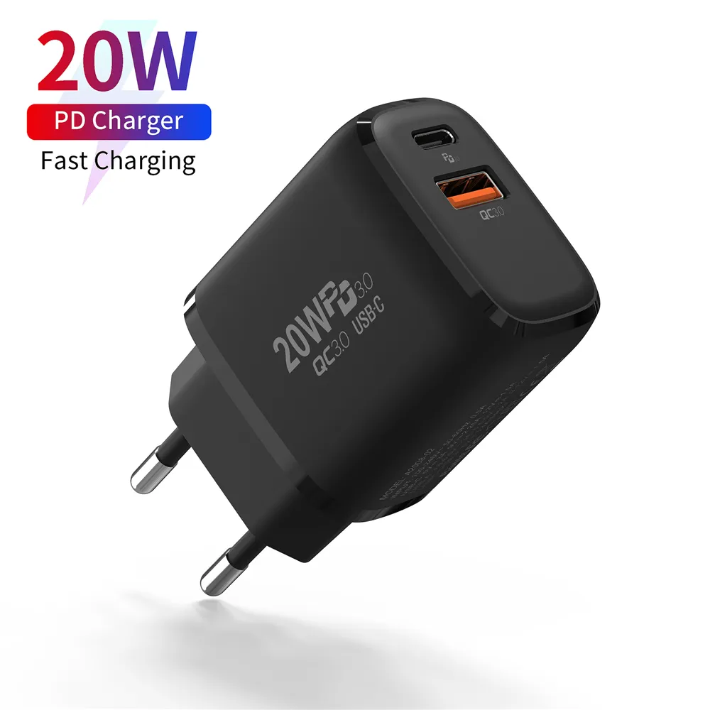 EU US UK plug Cell Phone Chargers 20W PD Type c QC3.0 Wall Charger Power Adapters For iphone Samsung Huawei Android Multiple phone models PC Mp3