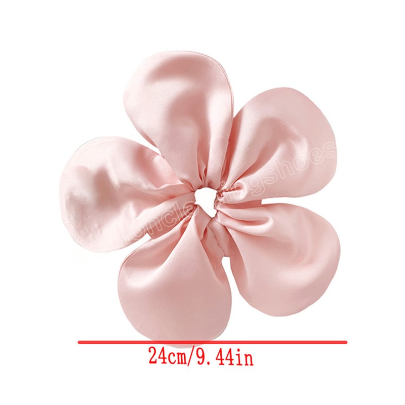 Flower Scrunchies Women Extra-Large Scrunchie Oversized Thick Elastic Fluffy Hair Ties Hair Scrunchies Ponytail Holder