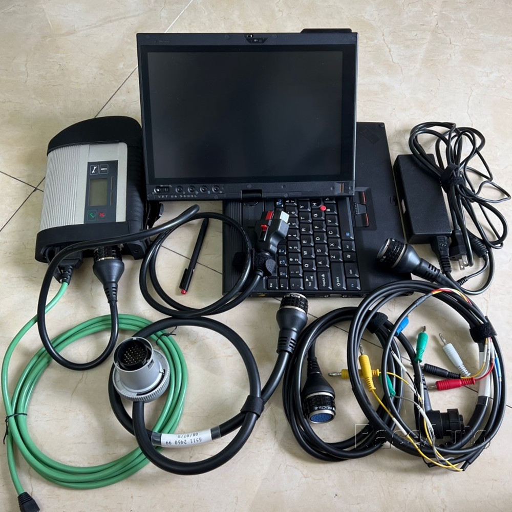 2in1 Auto Diagnostic Tool MB Star C4 SD Compact 4 ICOM Next for bmw Cars Trucks Latest SW installed well X220T laptop