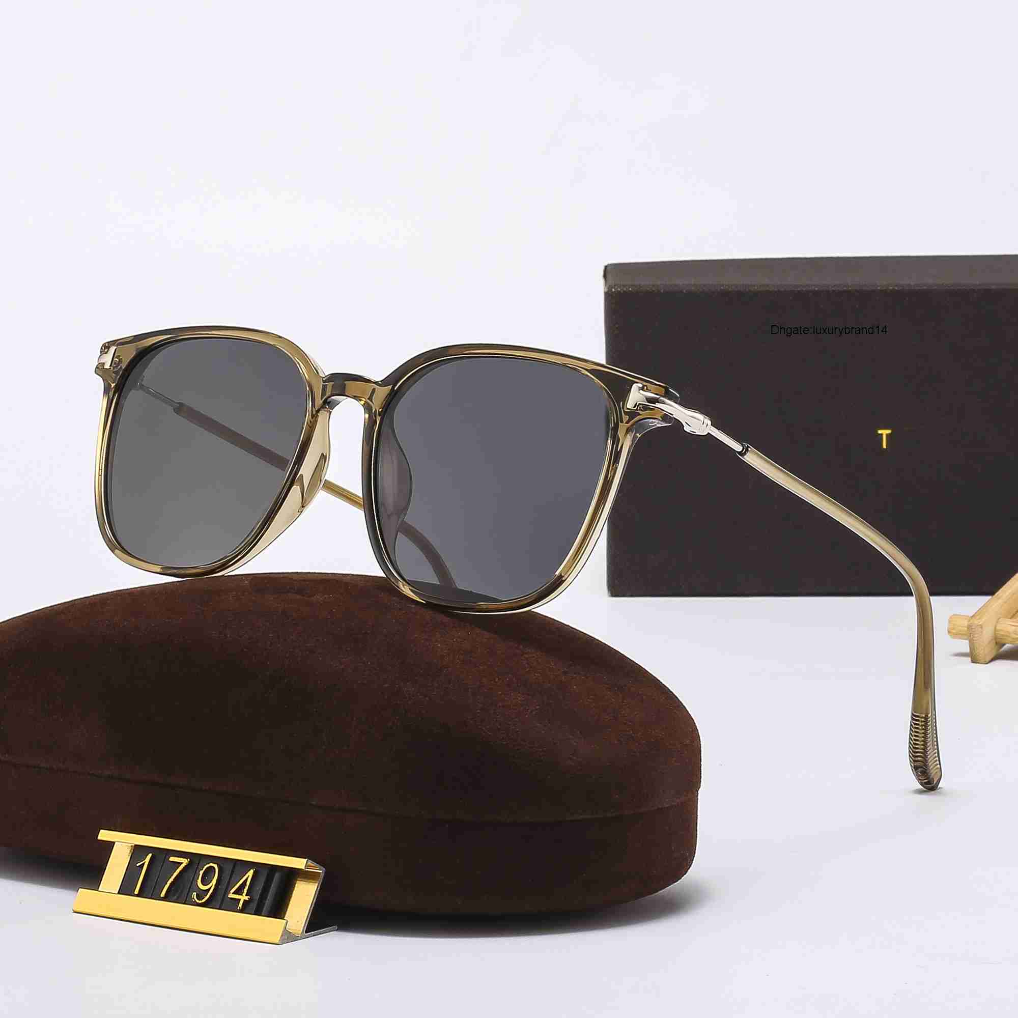travel metal frame sunglasses for men and women's tempered glass lenses tom-fords photography sunglasses 1794 Square