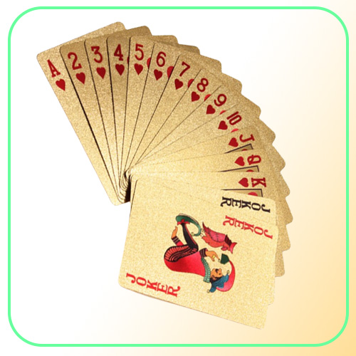 High Quality Special Unusual Gift 24K Carat Gold Foil Plated Poker Playing Card With Wooden Box And Certificate Traditional Editio