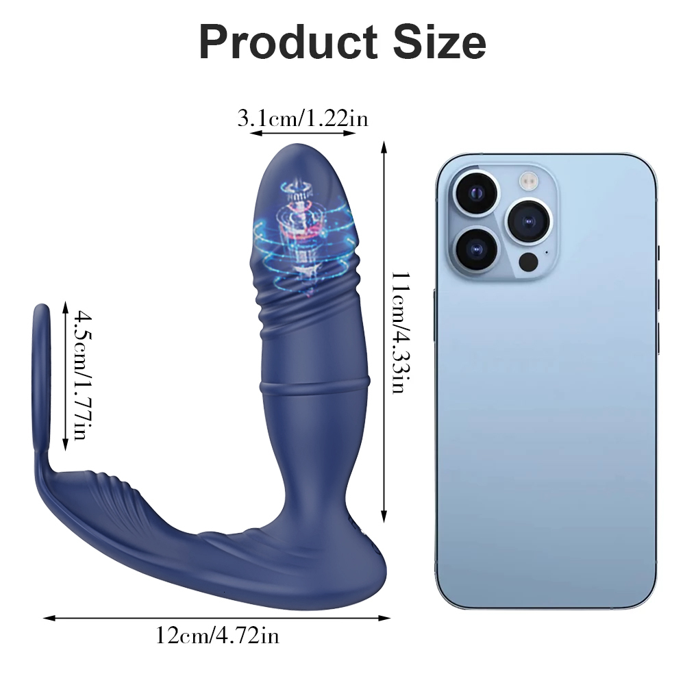 Anal Toys Bluetooth Stimulating Prostate Massager Application Control Vibrator Telescoping Prostate Stimulator Male Anal Sex Toy 230724