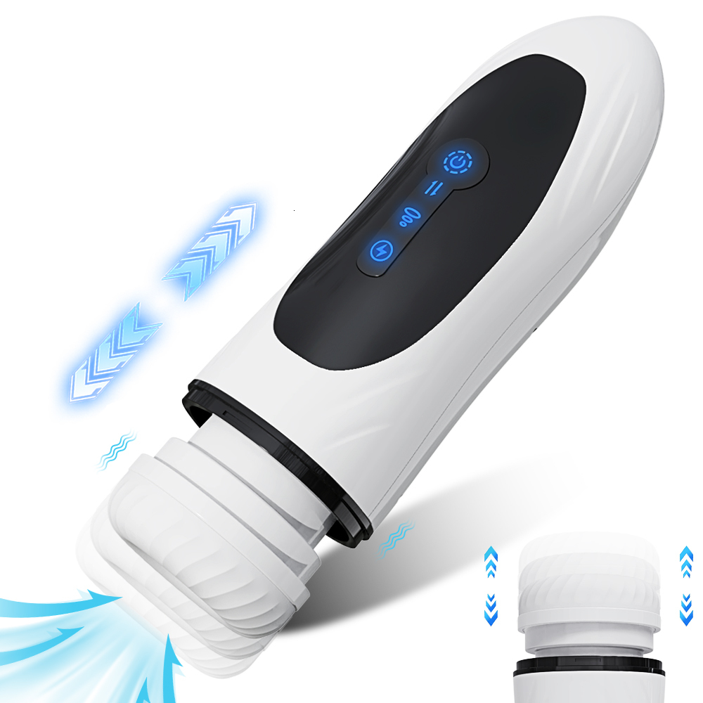Masturbators Automatic retractable suction male masturbator cup stimulates masturbation piston adult device sex toy 230725