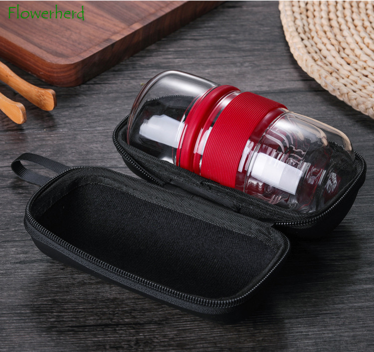 Tea Cups High Borosilicate Glass Travel Kung Fu Set Teaware Quick off Portable One Teapot and Pot Cup 230724