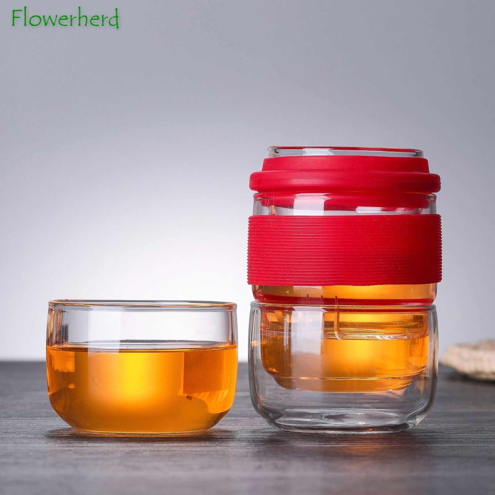 Tea Cups High Borosilicate Glass Travel Kung Fu Set Teaware Quick off Portable One Teapot and Pot Cup 230724