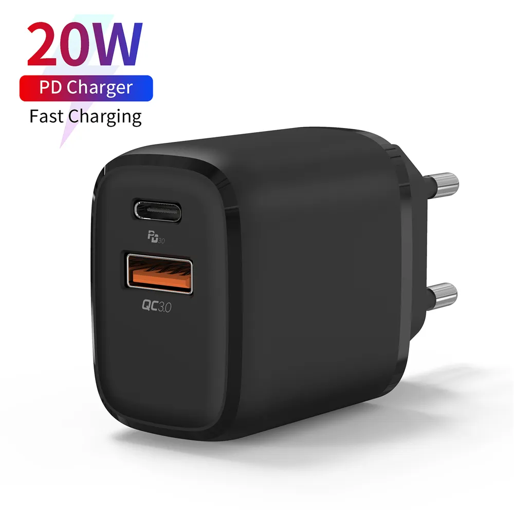 EU US UK plug Cell Phone Chargers 20W PD Type c QC3.0 Wall Charger Power Adapters For iphone Samsung Huawei Android Multiple phone models PC Mp3