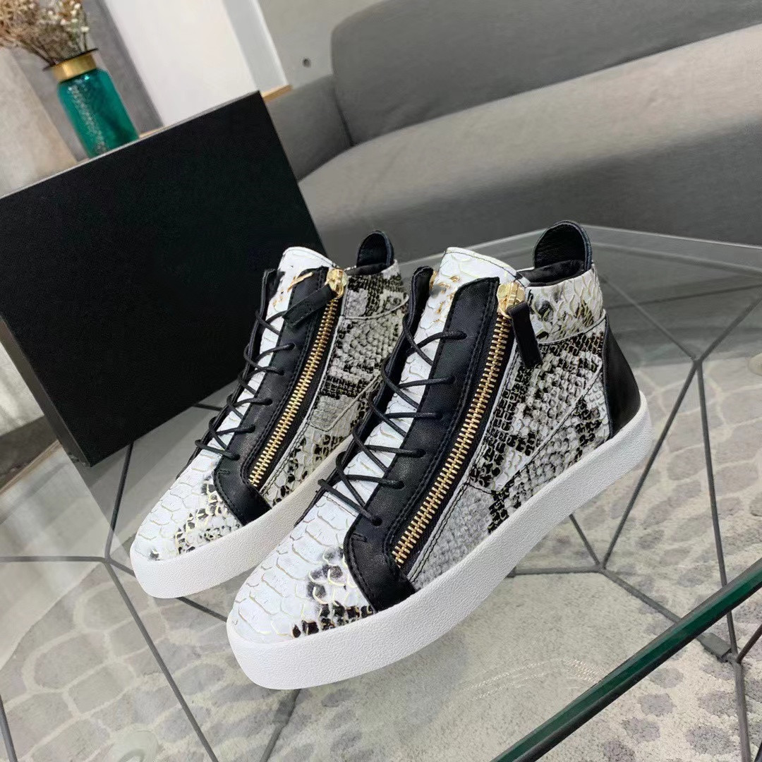 Luxury designer High Top Kriss Sneakers Shoes Men Zip Fastening Sides Gold-tone Hardware Suede Leather Trainers Man Casual Walking EU38-46 With Box