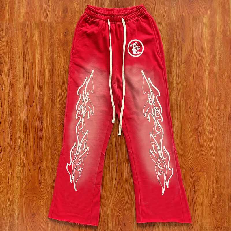Designer Fashion Clothing Mens Pants Hellstar Worn Wash Splice Sports Casual Pants Bell-bottoms, Red
Designer Fashion Clothing Mens Pants Hellstar Worn Wash Splice Sports Casual Pants Bell-bottoms, Red