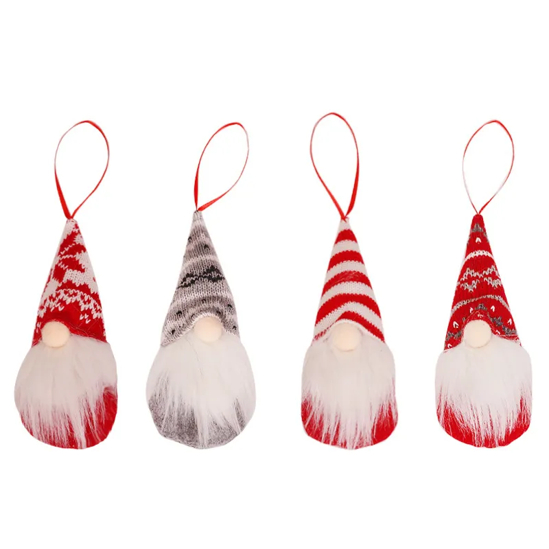 Ornaments Handmade Swedish Tomte Gnomes Plush Scandinavian Santa Christmas Tree Hanging Decoration Home Decor JK XB