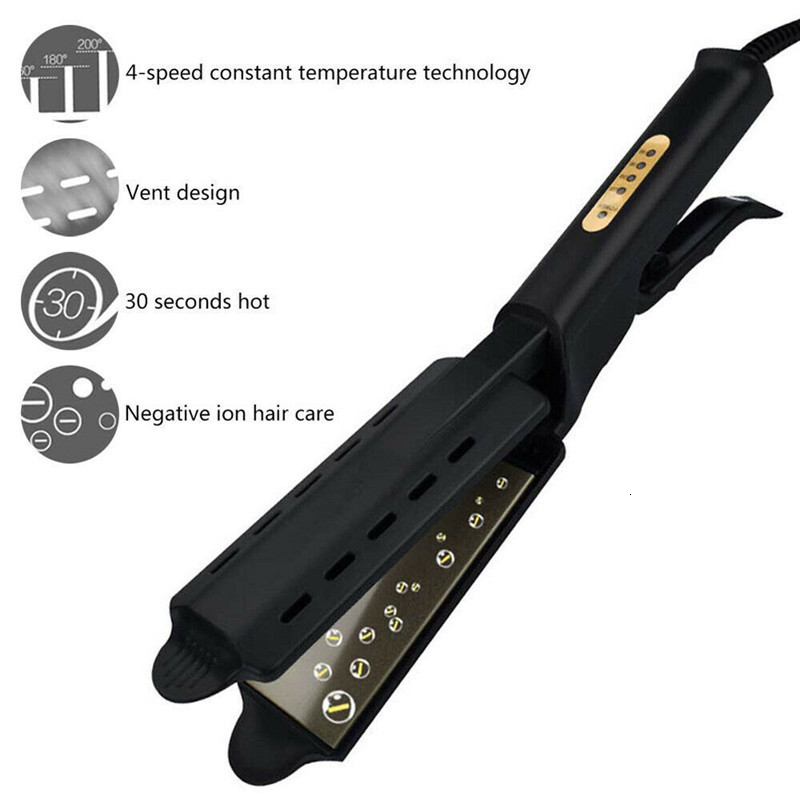 Hair Straighteners Hair Straightener Four-gear Temperature Adjustment Ceramic Tourmaline Ionic Flat Iron Widen Panel Professional Styling Tool 230724