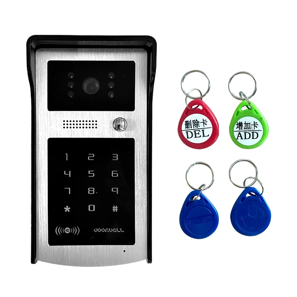 Wifi 9Inch Screen Video Call Ring Doorbell Camera with Password Keyboard Rfid Video Intercom System For Home Apratment