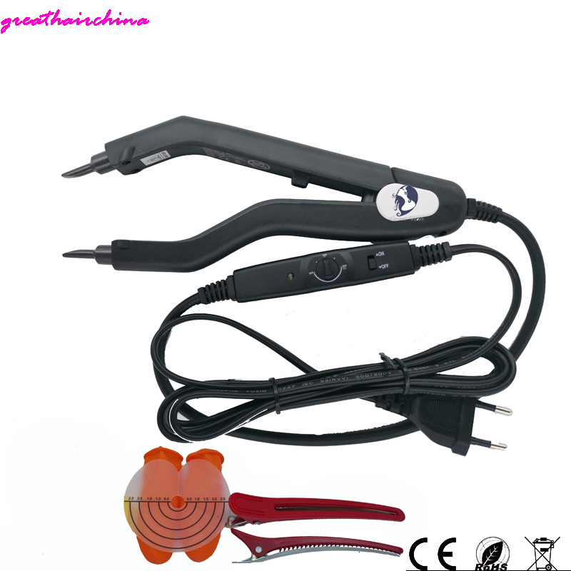 Connectors 1Pcs Temperature220 Hair Connectors Fusion Keratin Bonding Heat Iron Hair Mini Heating Tip Adjustable Tools 230724