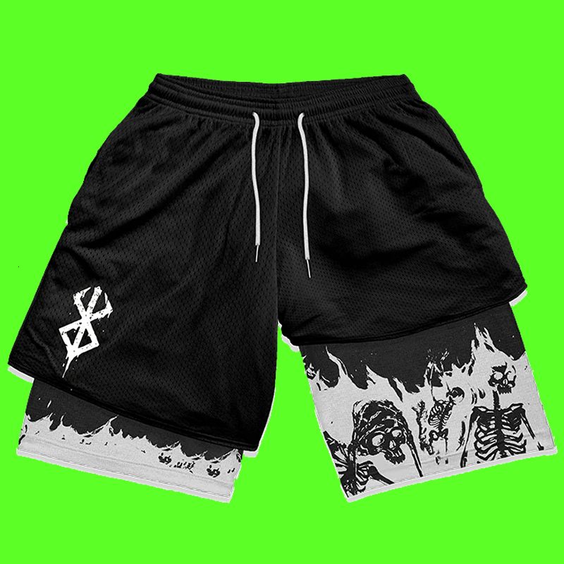 Men's Shorts Y2K Summer Men Streetwear Anime High Waist Oversize Breathable Gym Short Pants Training Fitness Workout Track Shorts Clothes 230724